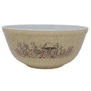 Vintage Pyrex 403 2.5 Qt Forest Fancies Mixing Bowl Mushroom Pattern